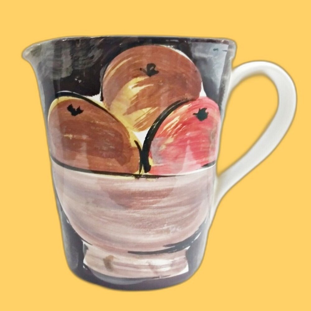 MARCO e CRISTINA Water Pitcher Bowl‎ Of Oranges Hand Painted Made In Italy